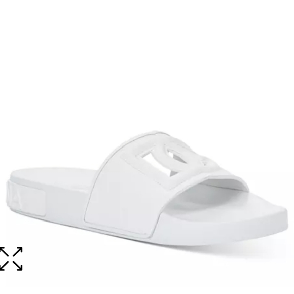 Dolce & Gabbana Monogram Beachwear Slide Sandal White - Picture 2 of 10